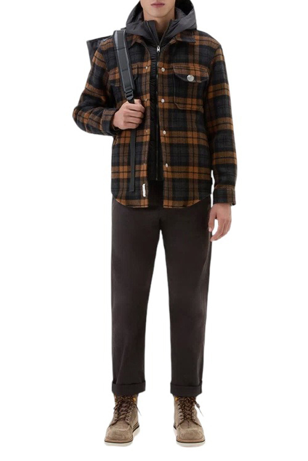 Мужской Woolrich Куртка-рубашка со съемным капюшоном (цвет ), артикул CFWOOS0104MRUT3121 | Фото 2