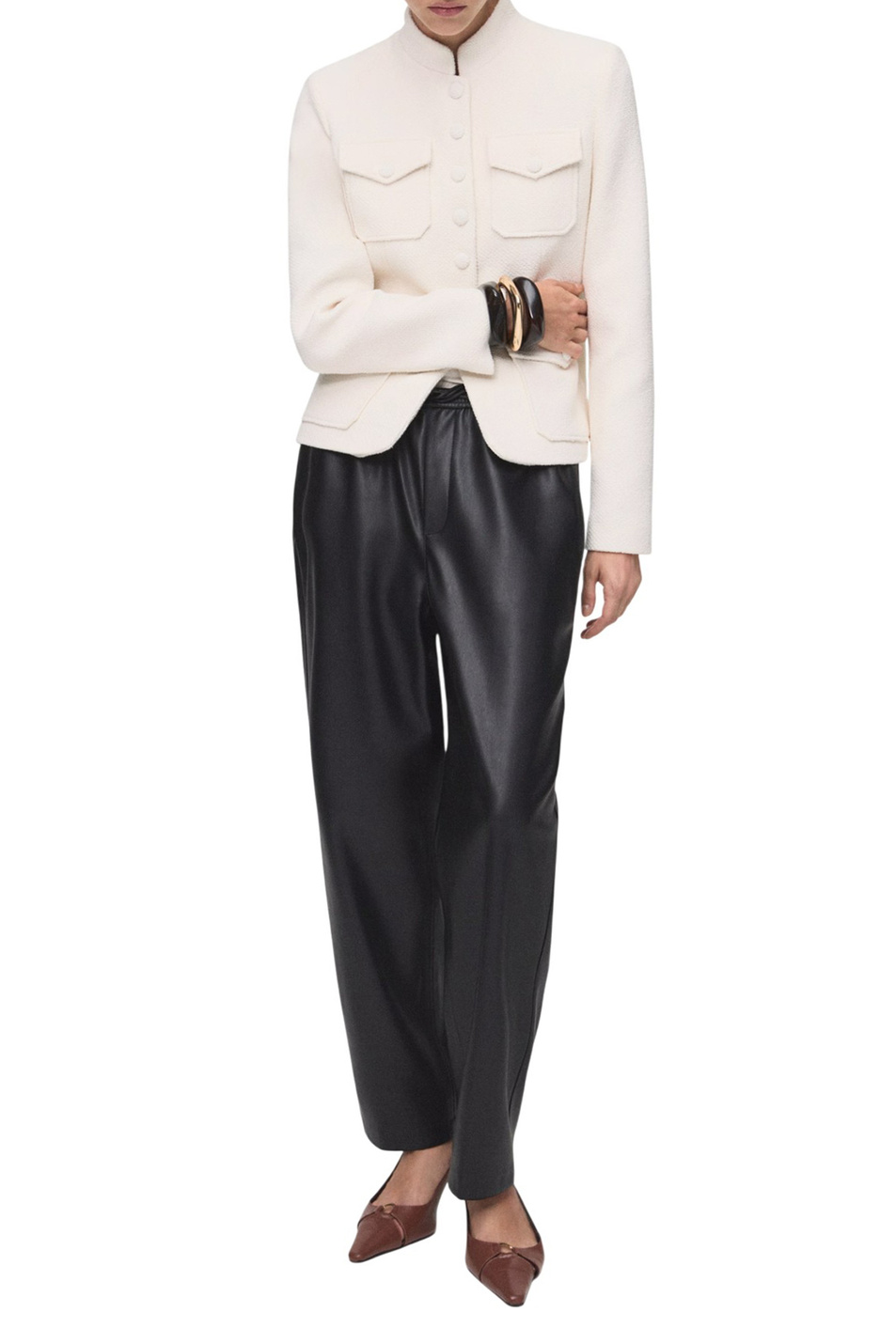 Женский Mango Брюки APPLE из искусственной кожи (цвет ), артикул 17075974 | Фото 2