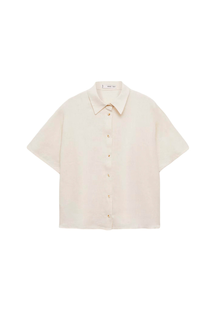 Рубашка PAI из чистого льна|Основной цвет:Кремовый|Артикул:77010203 | Фото 1