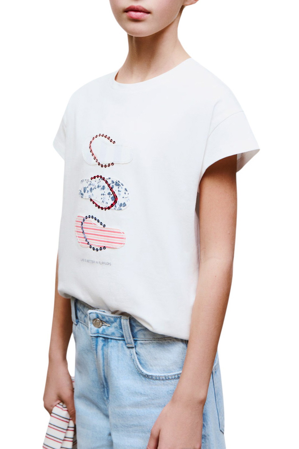 Девочкам Mango Kids Футболка FLIPFLOP с принтом (цвет ), артикул 87006357 | Фото 4