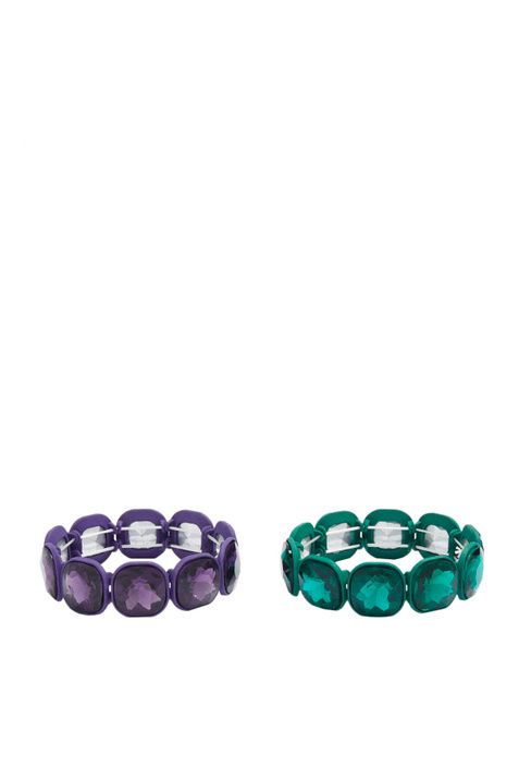 Parfois Набор эластичных браслетов с кристаллами ( цвет), артикул 205259 | Фото 2