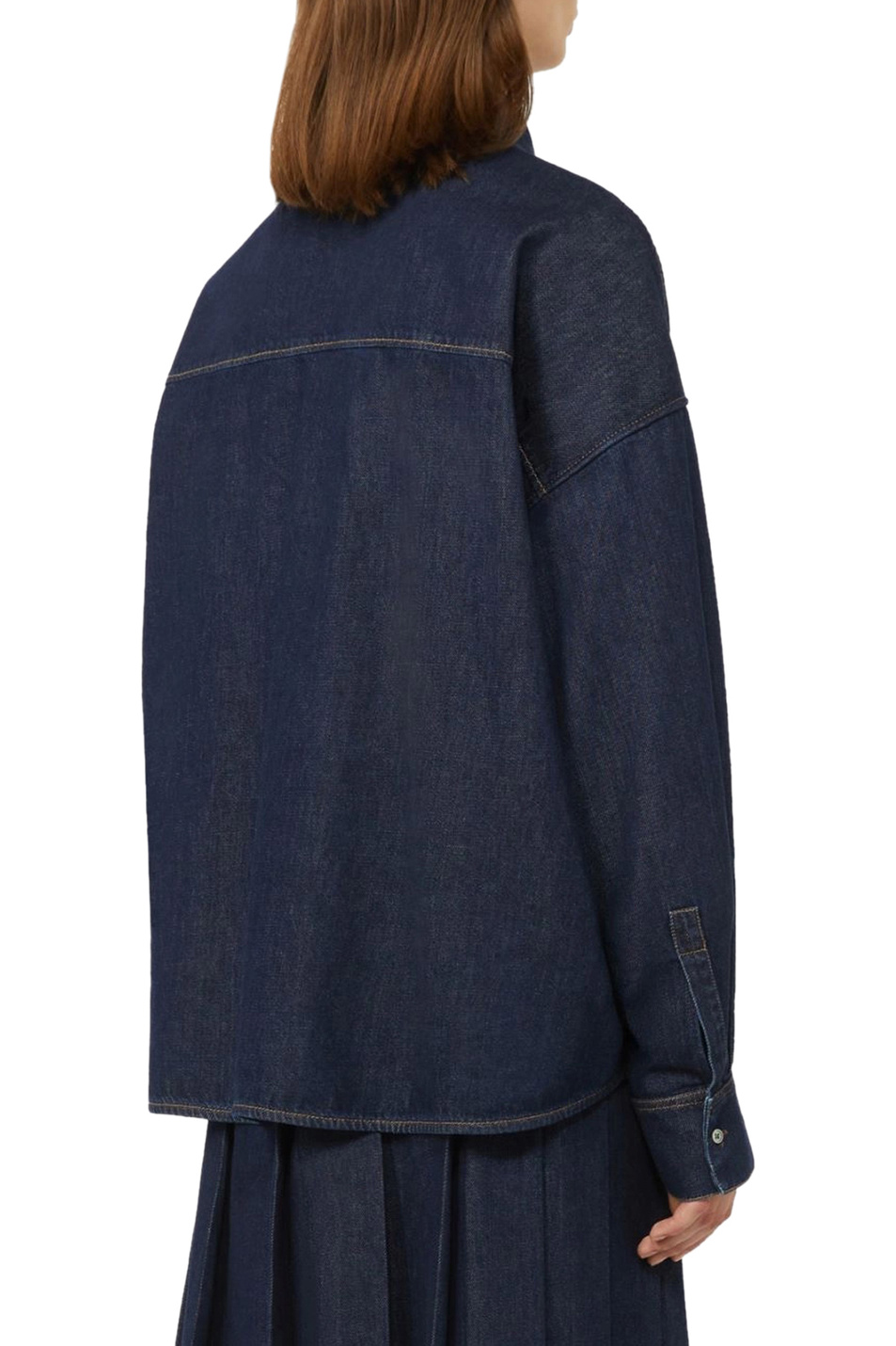 Женский Weekend Max Mara Рубашка FOGGIA джинсовая (цвет ), артикул 2615111011 | Фото 4