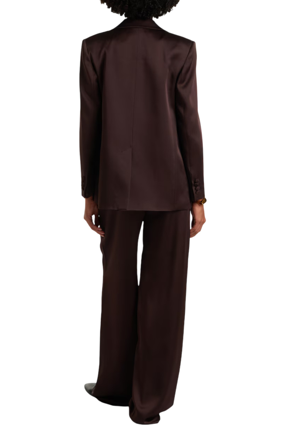 Женский Max Mara Брюки ALPACA из атласной ткани (цвет ), артикул 2626136033 | Фото 4
