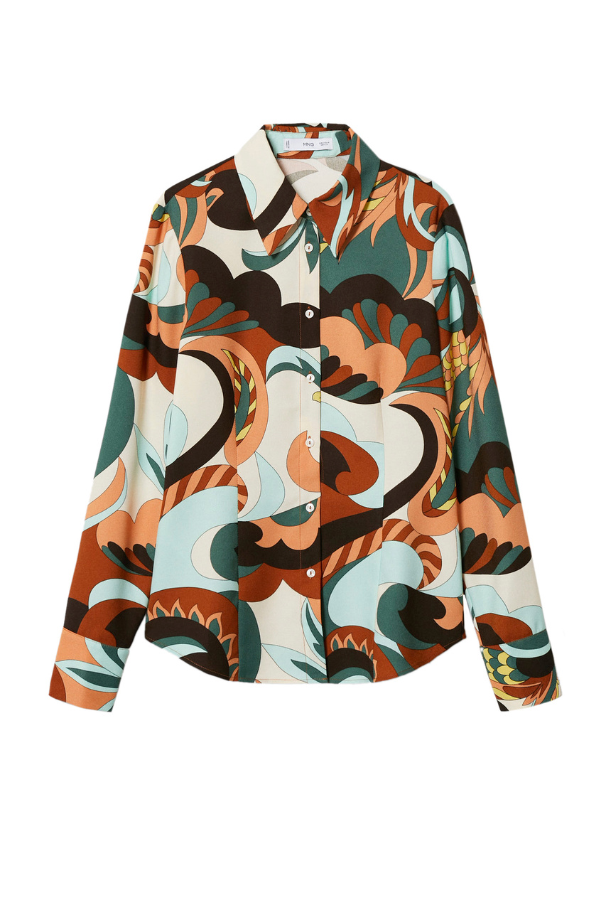 Блузка PUC с принтом|Основной цвет:Разноцветный|Артикул:37025968 | Фото 1