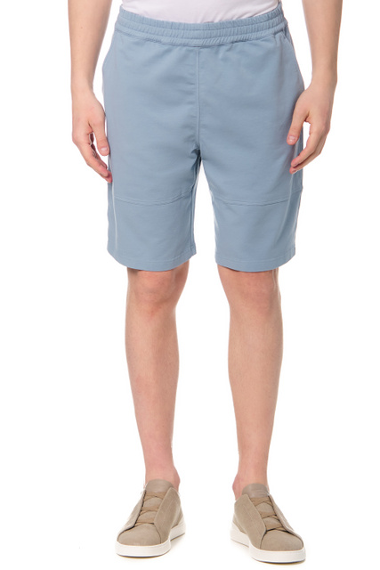 Однотонные шорты с боковыми карманами|Основной цвет:Голубой|Артикул:VZ408-ZZP40-A03 | Фото 1