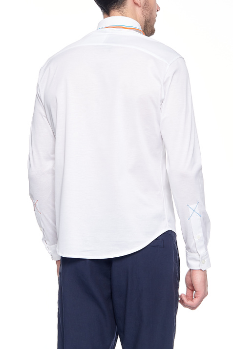 Paul&Shark Трикотажная рубашка с фирменной вышивкой на груди ( цвет), артикул 21411600 | Фото 5