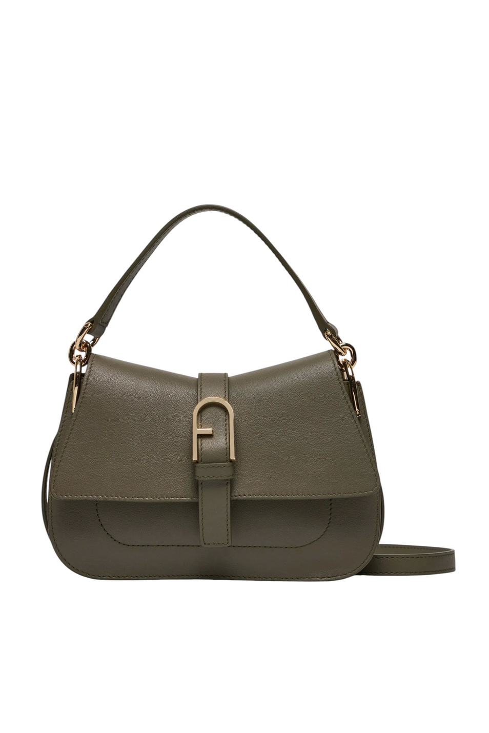 Сумка FLOW MINI из натуральной кожи|Основной цвет:Хаки Женский Furla Сумка FLOW MINI из натуральной кожи (цвет ), артикул WB01032-BX2045 | Фото 1