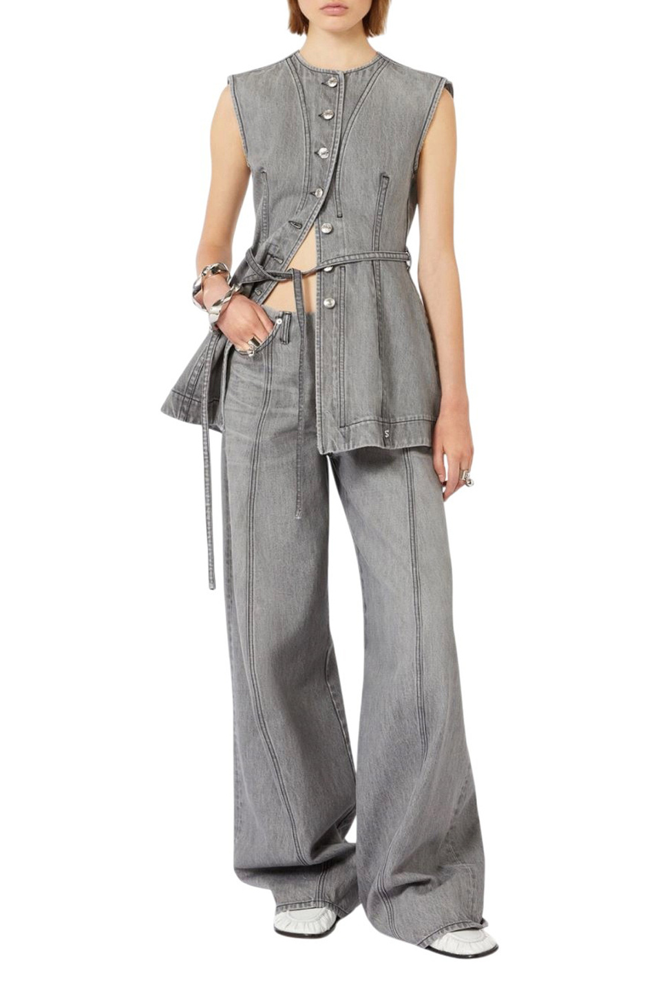 Женский Sportmax Джинсы CAREZZA из хлопка (цвет ), артикул 2612181105 | Фото 2