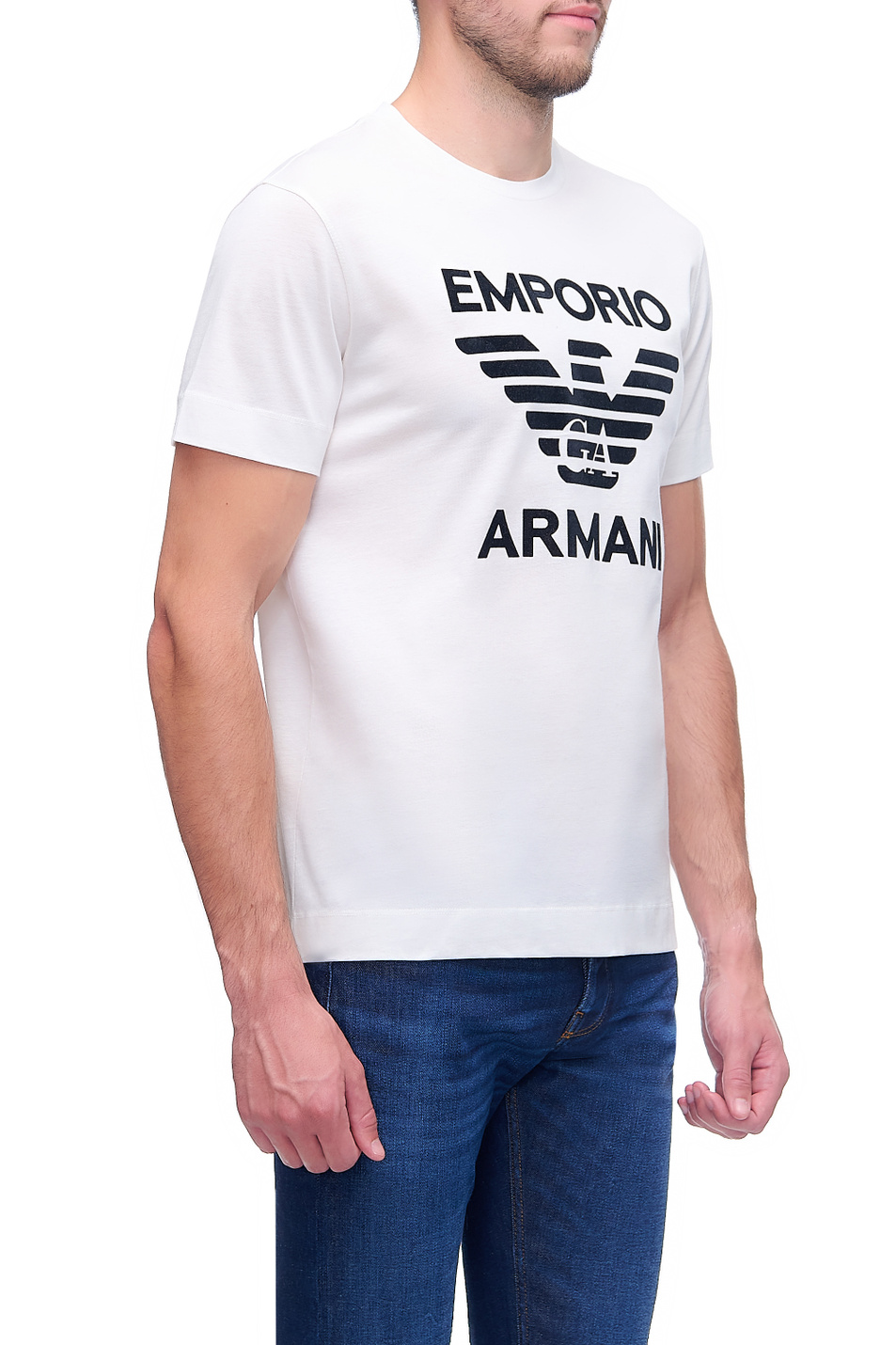 Emporio Armani Футболка с крупным логотипом на груди (цвет ), артикул 6K1TD0-1JSAZ | Фото 3