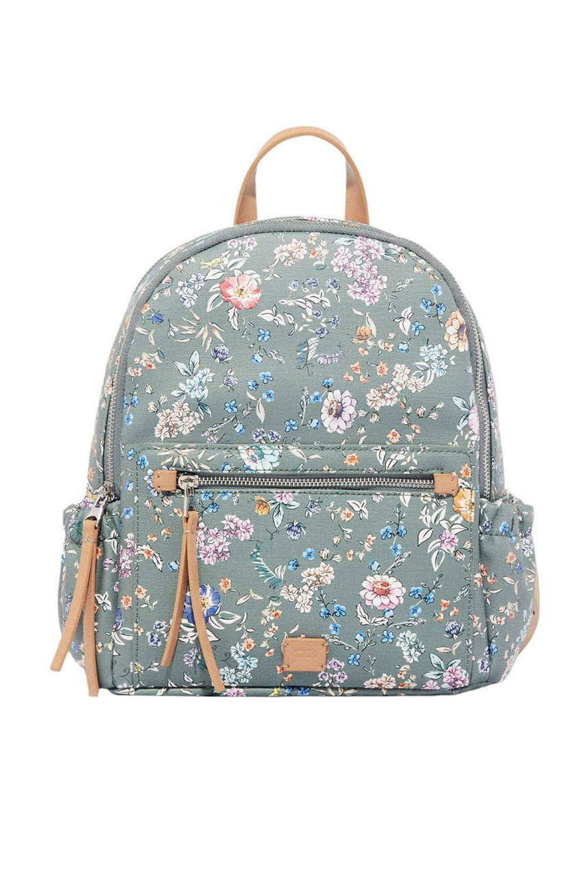 Рюкзак с цветочным принтом|Основной цвет:Хаки|Артикул:214244 | Фото 1
