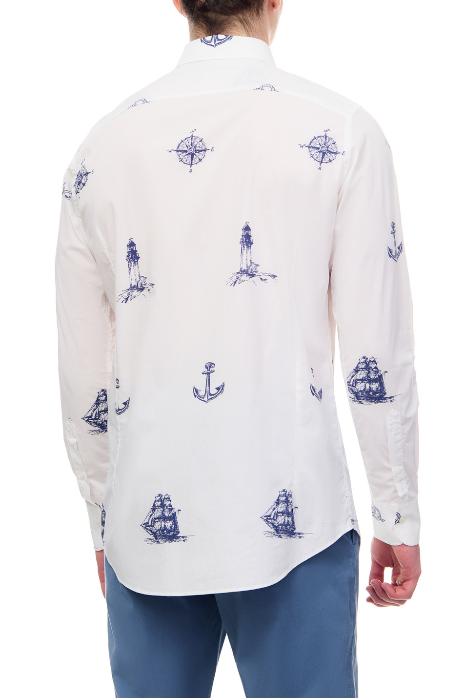 Мужской Canali Рубашка из натурального хлопка с принтом (цвет ), артикул LX77GL02862 | Фото 4
