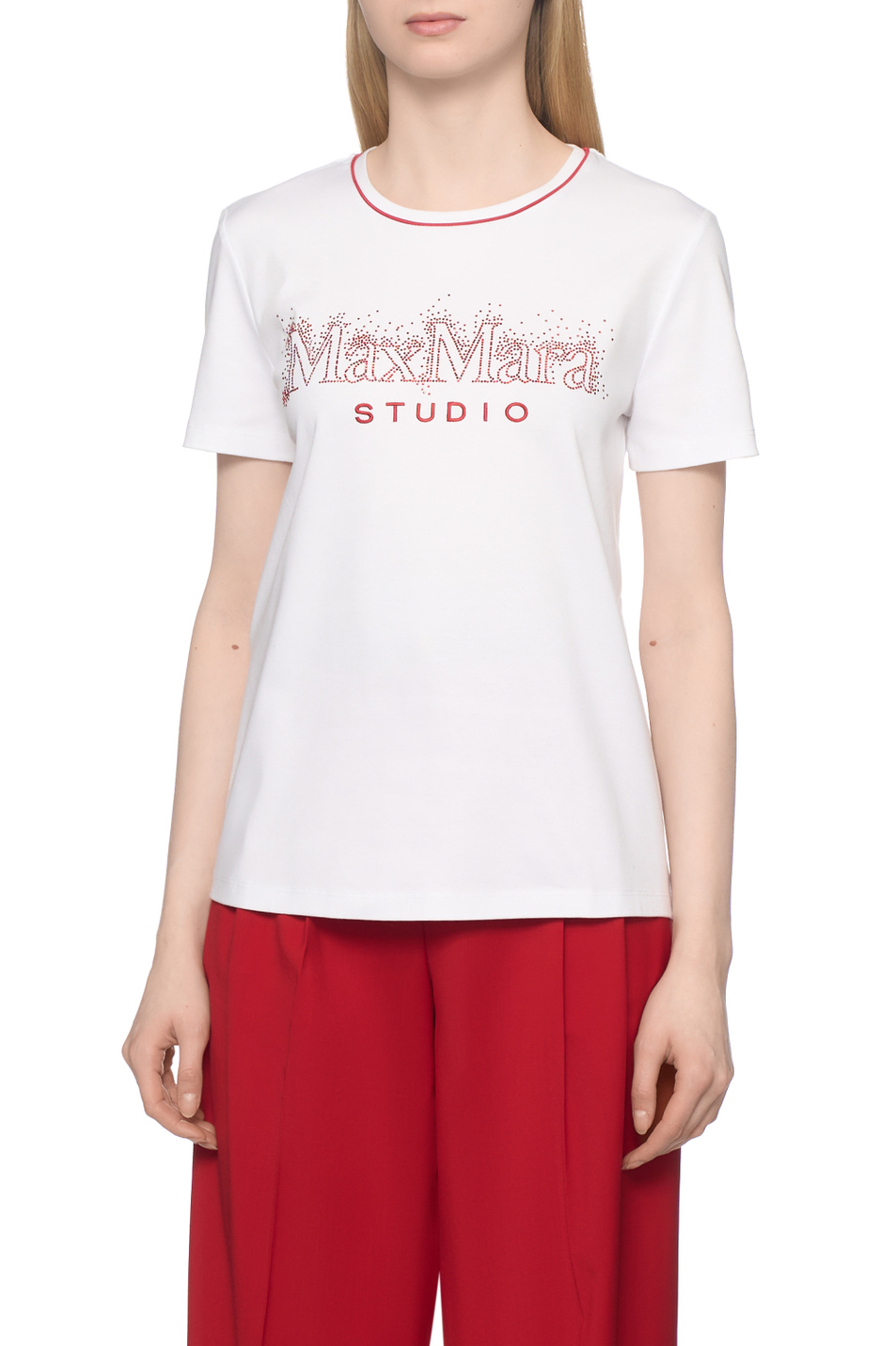 Женский Max Mara Футболка из хлопка с принтом (цвет ), артикул 2616971011 | Фото 3