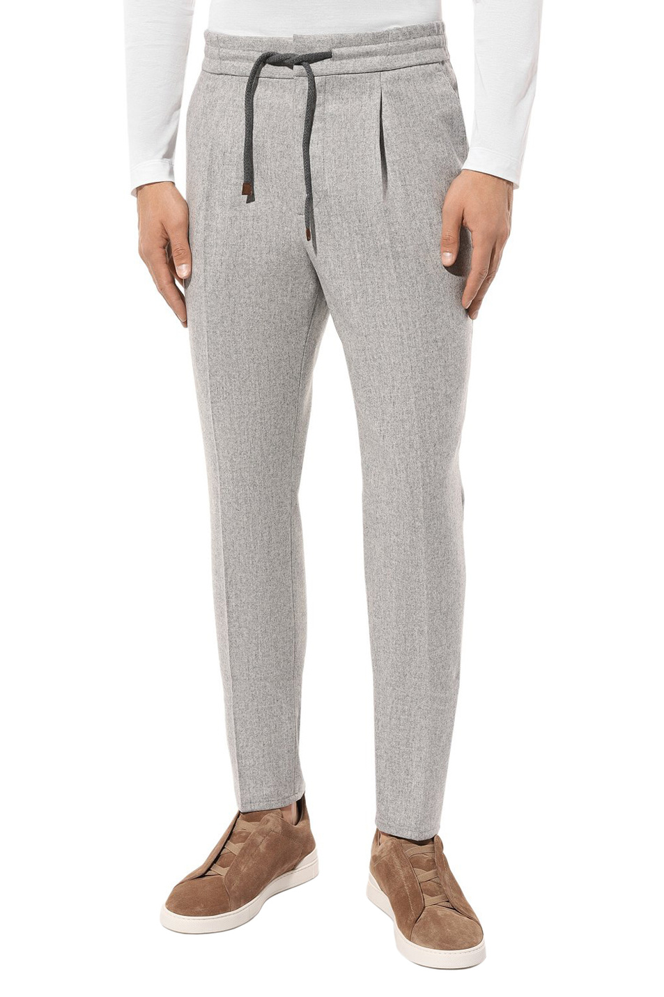 Мужской Brunello Cucinelli Брюки зауженного кроя (цвет ), артикул MZ408E1710 | Фото 4