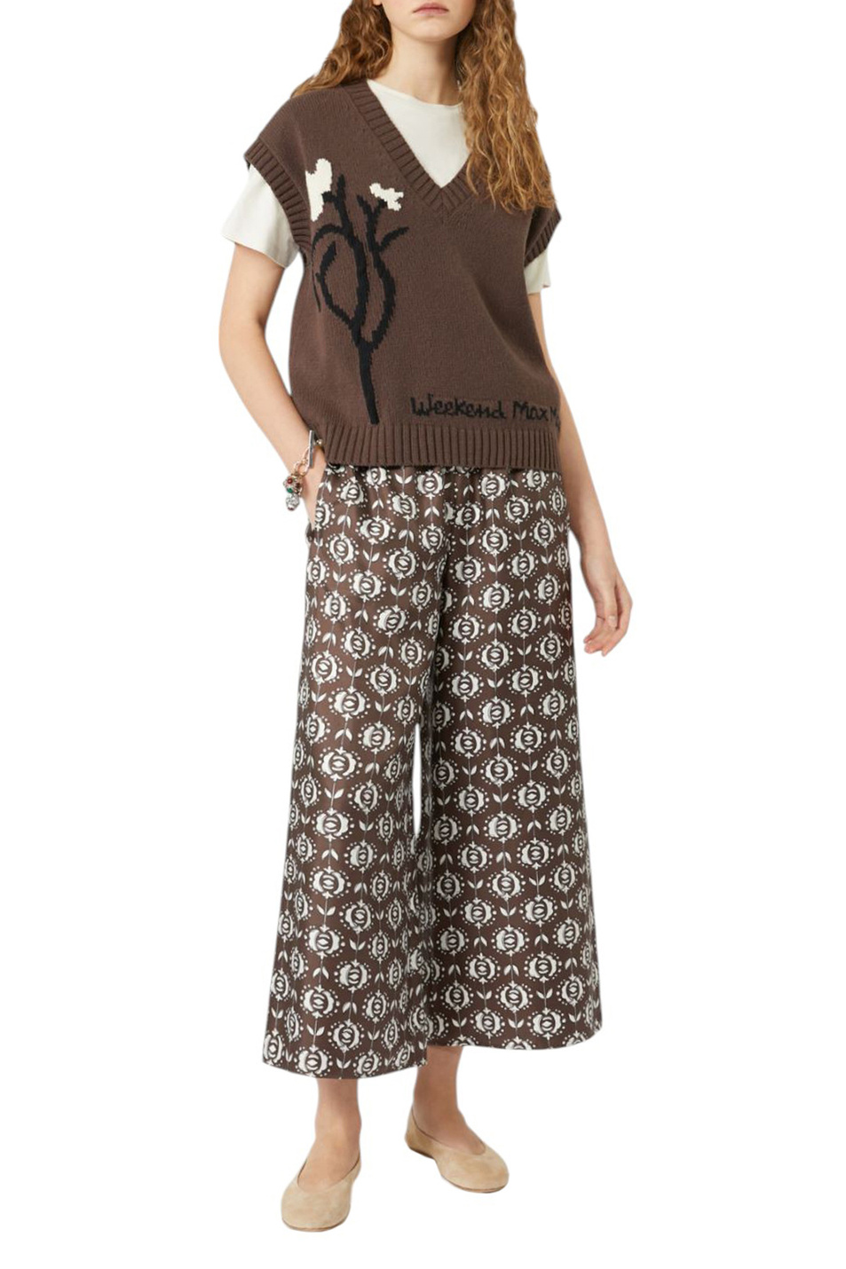 Женский Weekend Max Mara Жилет CRUSCA из смесового хлопка (цвет ), артикул 2525356041 | Фото 2