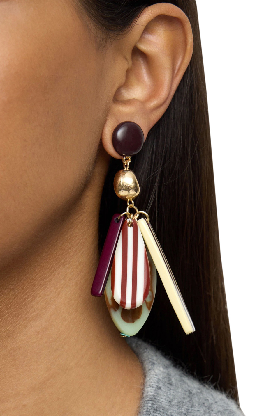 Женский Parfois Серьги длинные со смолой (цвет ), артикул 244858 | Фото 3