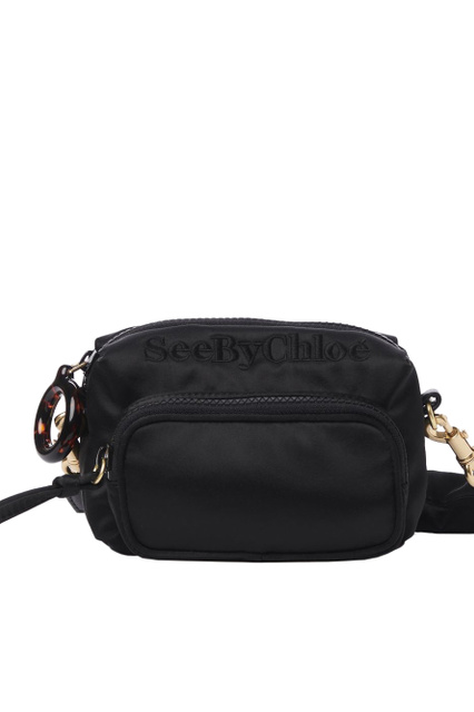 Маленькая сумка с внешним карманом на молнии|Основной цвет:Черный|Артикул:CHS22SSB48914 | Фото 1