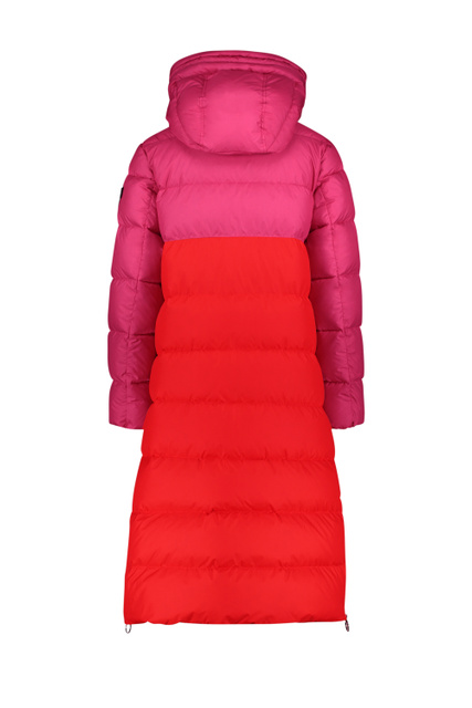 Стеганое пальто с объемным капюшоном|Основной цвет:Красный|Артикул:7363/1564 | Фото 2