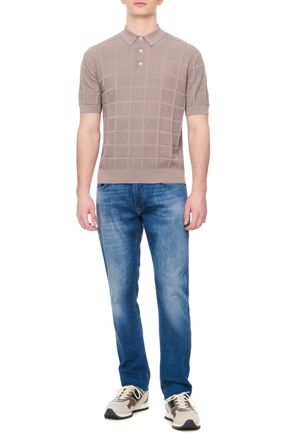 Мужской Emporio Armani Поло из натурального хлопка (цвет ), артикул 3R1MXM-1MEXZ | Фото 2