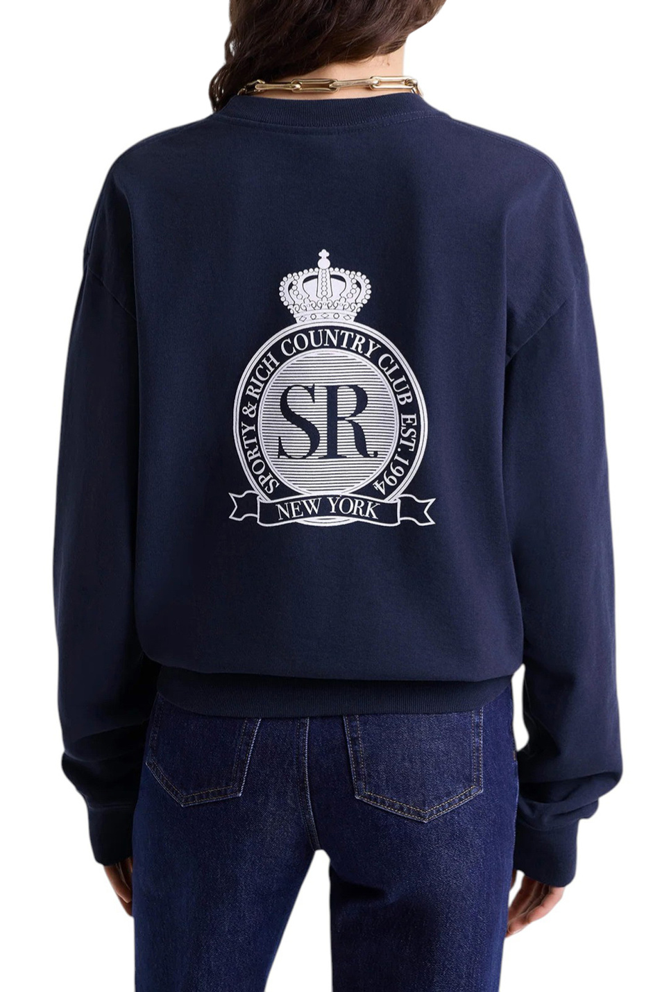 Женский Sporty & Rich Свитшот Royal Club с логотипом (цвет ), артикул ST071620219BL106 | Фото 4