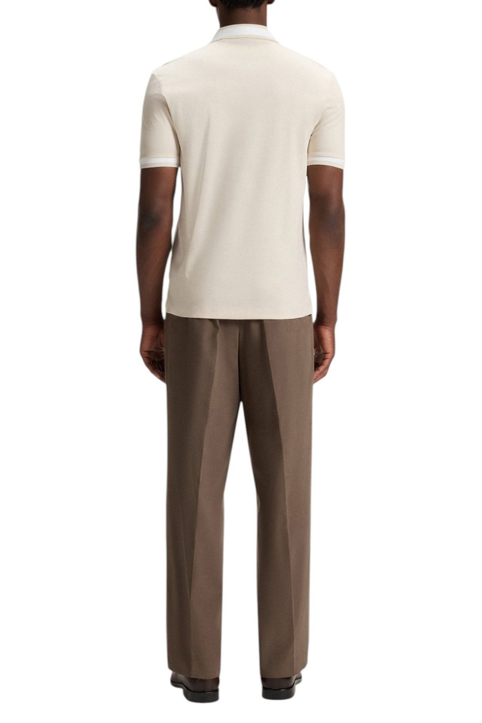 Поло Phillipson из хлопка|Основной цвет:Кремовый Мужской BOSS Поло Phillipson из хлопка (цвет ), артикул 50543865 | Фото 4