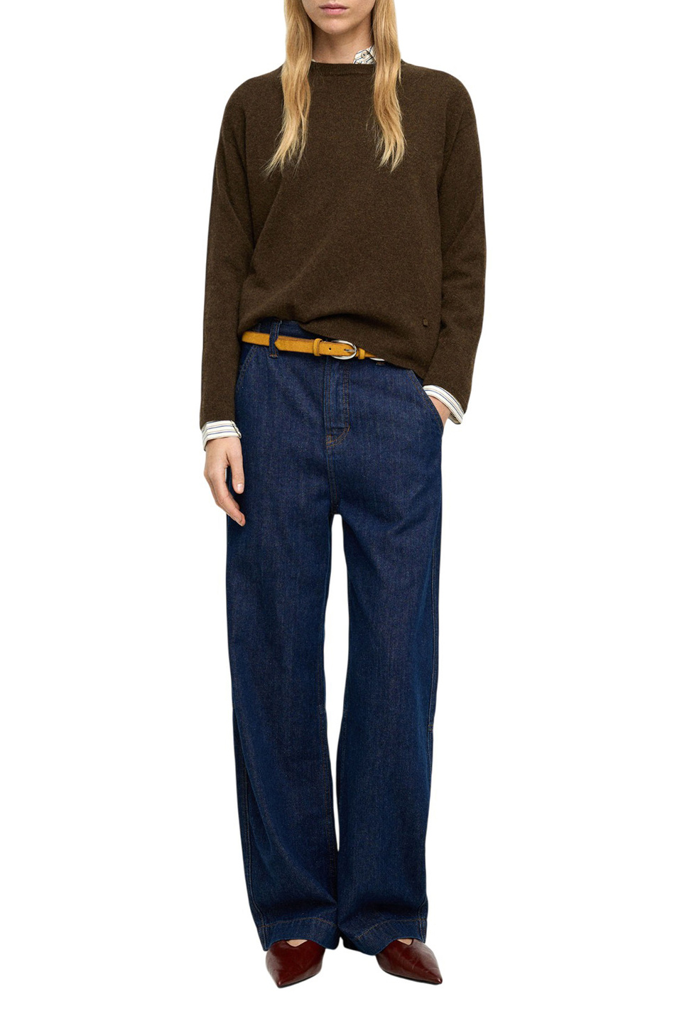 Джемпер из кашемира|Основной цвет:Коричневый Женский Parfois Джемпер из кашемира (цвет ), артикул 239686 | Фото 2