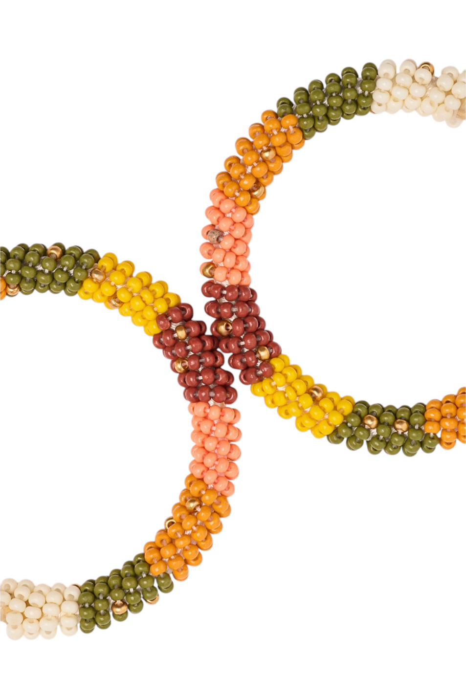 Серьги-кольца из бисера|Основной цвет:Разноцветный Женский Parfois Серьги-кольца из бисера (цвет ), артикул 221146 | Фото 2