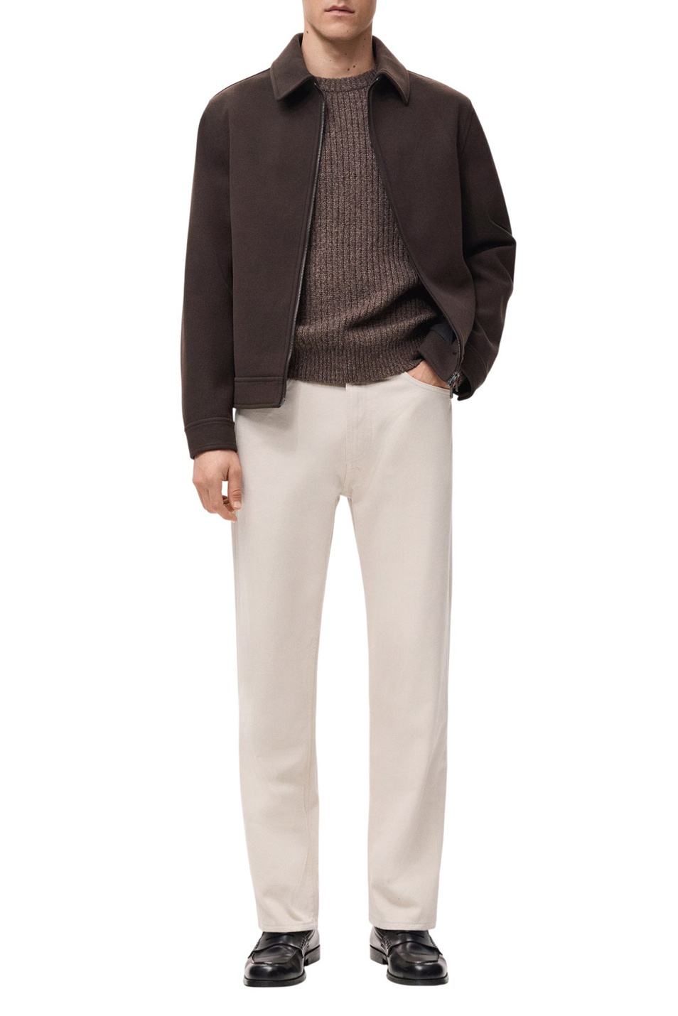 Мужской Mango Man Джинсы MOBY прямого кроя (цвет ), артикул 27061247 | Фото 2