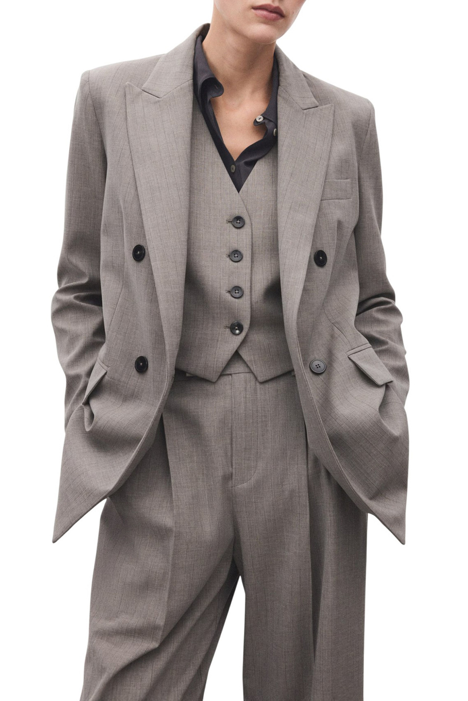 Женский Mango Пиджак PUGLIA двубортный (цвет ), артикул 17007142 | Фото 3