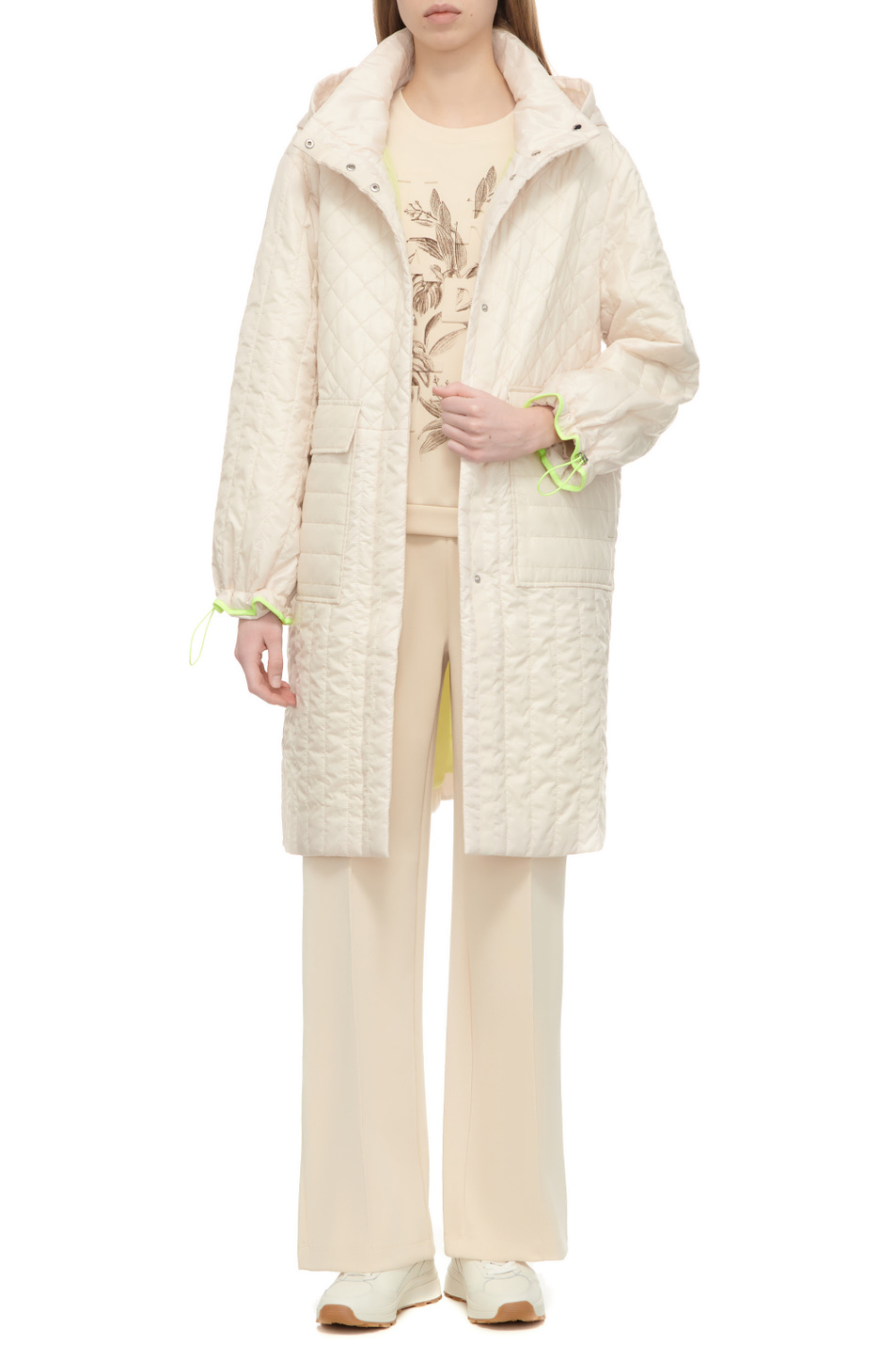 Женский Gerry Weber Пальто стеганое с капюшоном (цвет ), артикул 350217-31181 | Фото 4