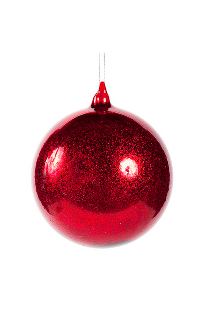 Елочный шар "Античный красный" 10 см|Основной цвет:Красный|Артикул:P 10362 | Фото 1