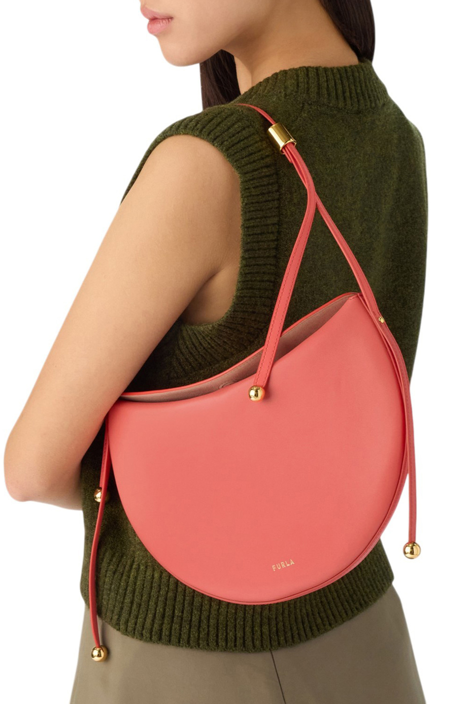 Женский Furla Сумка MOONSTONE M из натуральной кожи (цвет ), артикул WB01868-BX3104 | Фото 6