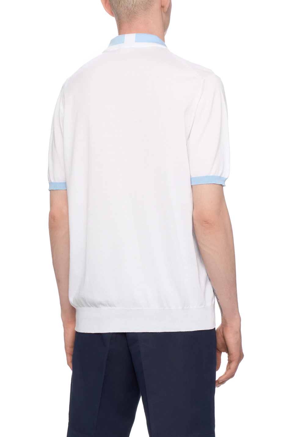 Мужской Kiton Поло из хлопка (цвет белый), артикул UMK0571V108A00L | Фото 5