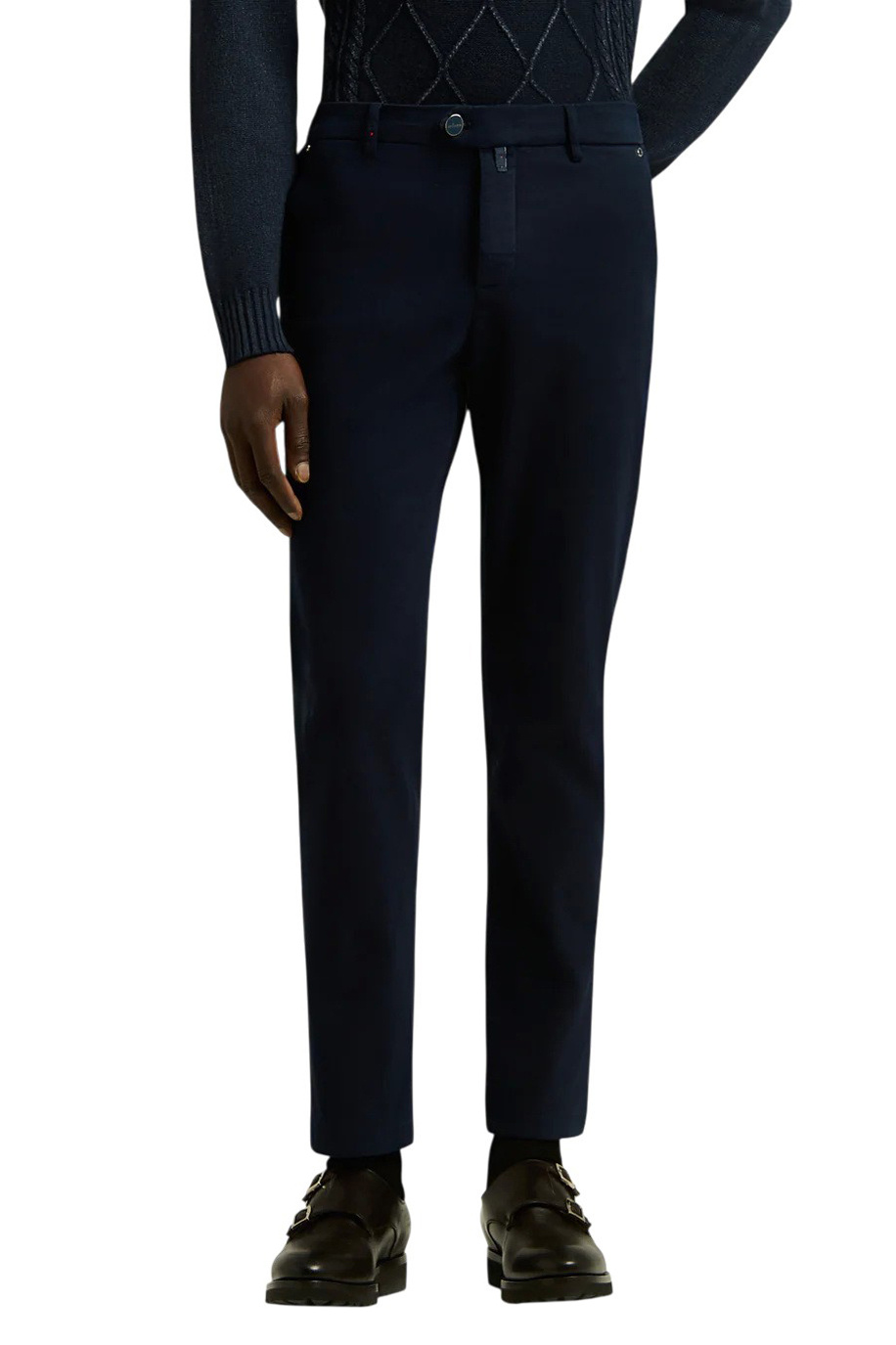 Брюки из эластичного хлопка|Основной цвет:Синий Мужской Kiton Брюки из эластичного хлопка (цвет ), артикул UFPPEK0100H02001 | Фото 3