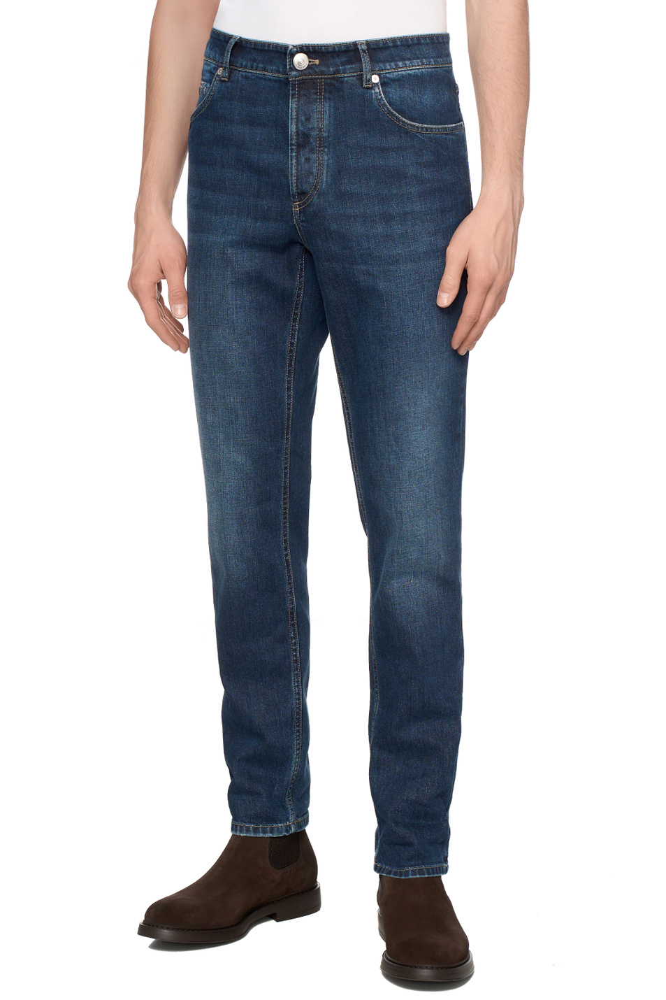 Мужской Brunello Cucinelli Джинсы из эластичного хлопка (цвет ), артикул M283PD3210 | Фото 3