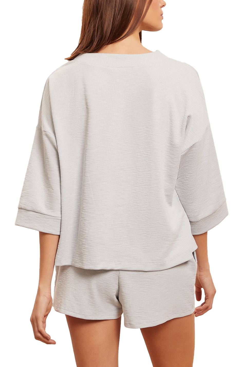Etam Пижамная рубашка AGATHA из ткани в рубчик (цвет ), артикул 6526136 | Фото 3