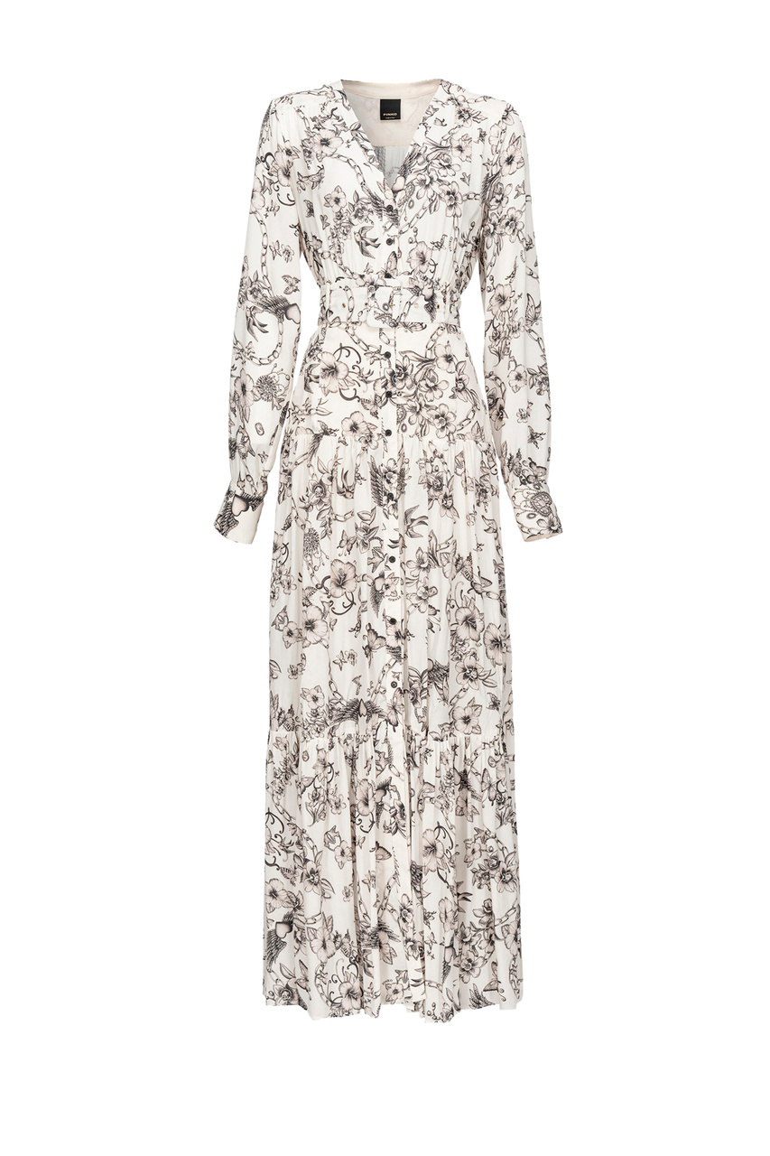 Платье COSTANTINO с принтом|Основной цвет:Белый|Артикул:100520A0OM | Фото 1