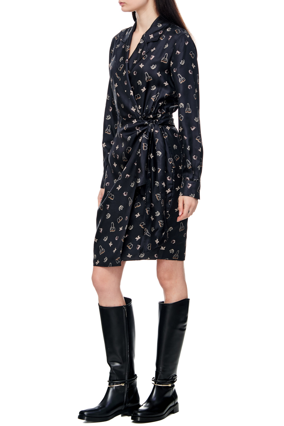Max Mara Платье PAMPAS из чистого шелкового твила с набивным рисунком (цвет ), артикул 12261829 | Фото 4