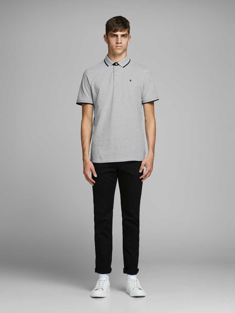 Мужской Jack & Jones Футболка поло из хлопка (цвет ), артикул 12136668 | Фото 3