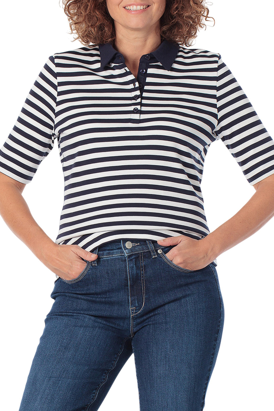 Женский Gerry Weber Поло в полоску (цвет ), артикул N60950 | Фото 4