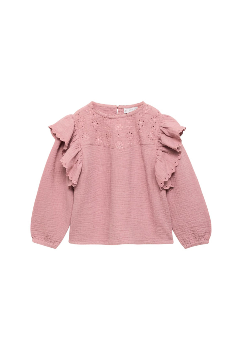 Малышкам девочкам Mango Kids Блузка PINKY из хлопка (цвет ), артикул 87080633 | Фото 1