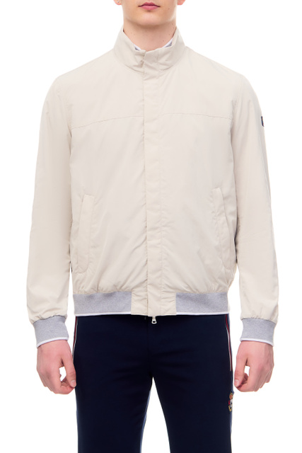 Куртка с контрастными вставками|Основной цвет:Бежевый|Артикул:23412300 | Фото 1