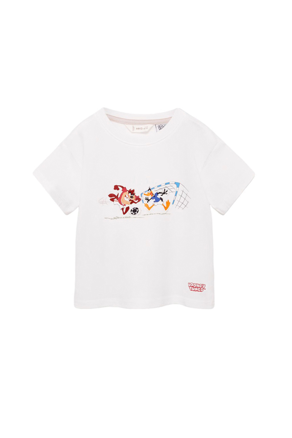 Футболка FOOTLT из натурального хлопка|Основной цвет:Белый Мальчикам Mango Kids Футболка FOOTLT из натурального хлопка (цвет ), артикул 77002936 | Фото 1