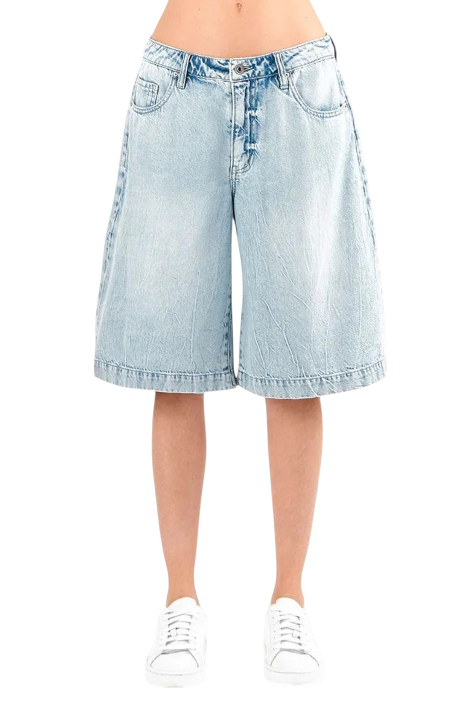 Женский Armani Exchange Шорты-бермуды джинсовые (цвет ), артикул XW002359-AF21349 | Фото 3