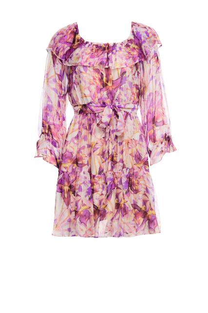 Платье из шелка с добавлением вискозы|Основной цвет:Розовый|Артикул:WA3498T3079 | Фото 1