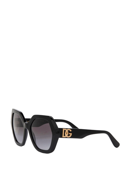 Солнцезащитные очки 0DG4406 с лого на дужках|Основной цвет:Черный|Артикул:0DG4406 | Фото 1