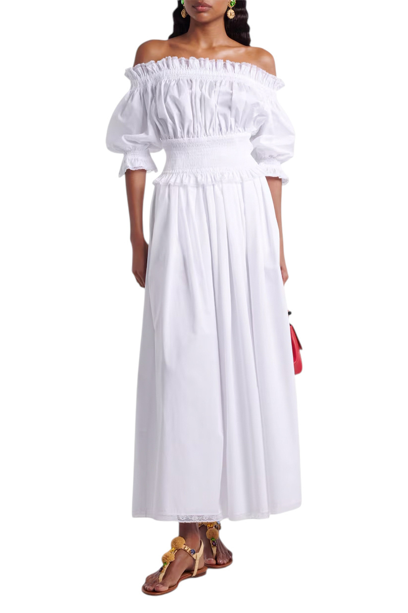 Женский Dolce & Gabbana Топ с оборками (цвет ), артикул F7BG4T-FU61A | Фото 2