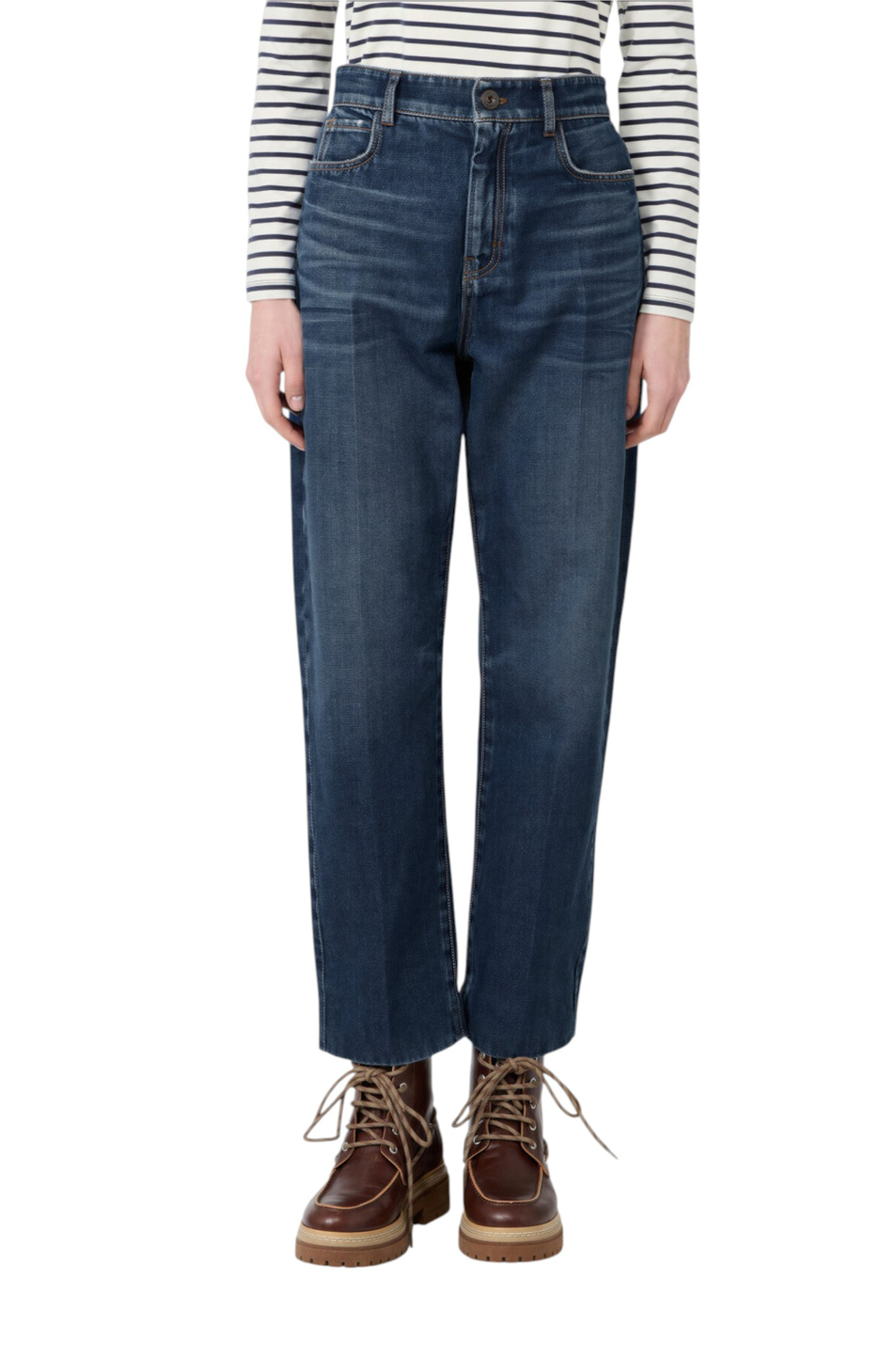 Женский Weekend Max Mara Дэжинсы CEDRO из хлопка (цвет ), артикул 2625186042 | Фото 4