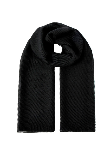Однотонный шарф|Основной цвет:Черный|Артикул:387011 | Фото 1