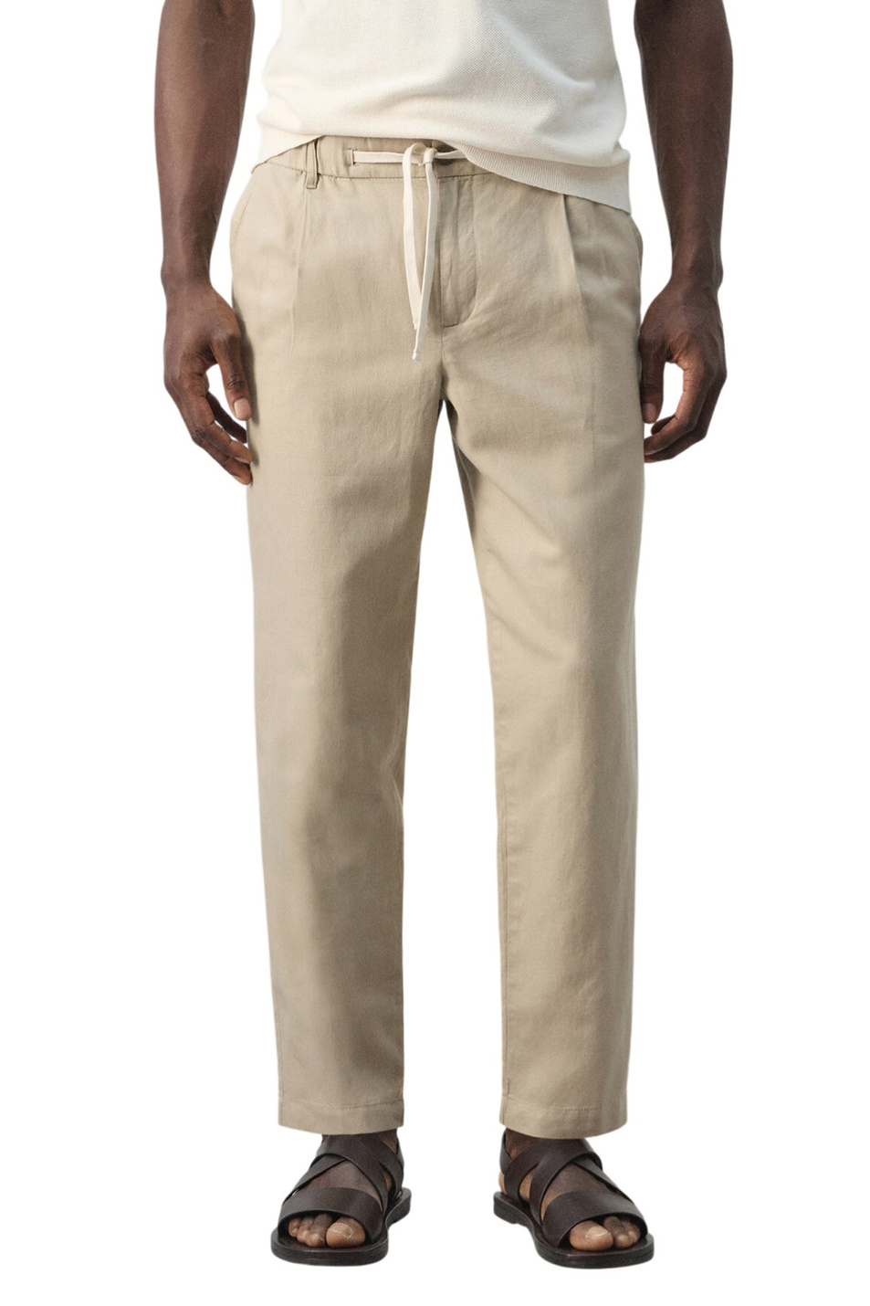 Мужской Mango Man Брюки ROMELINO из льна и хлопка (цвет ), артикул 27006714 | Фото 3