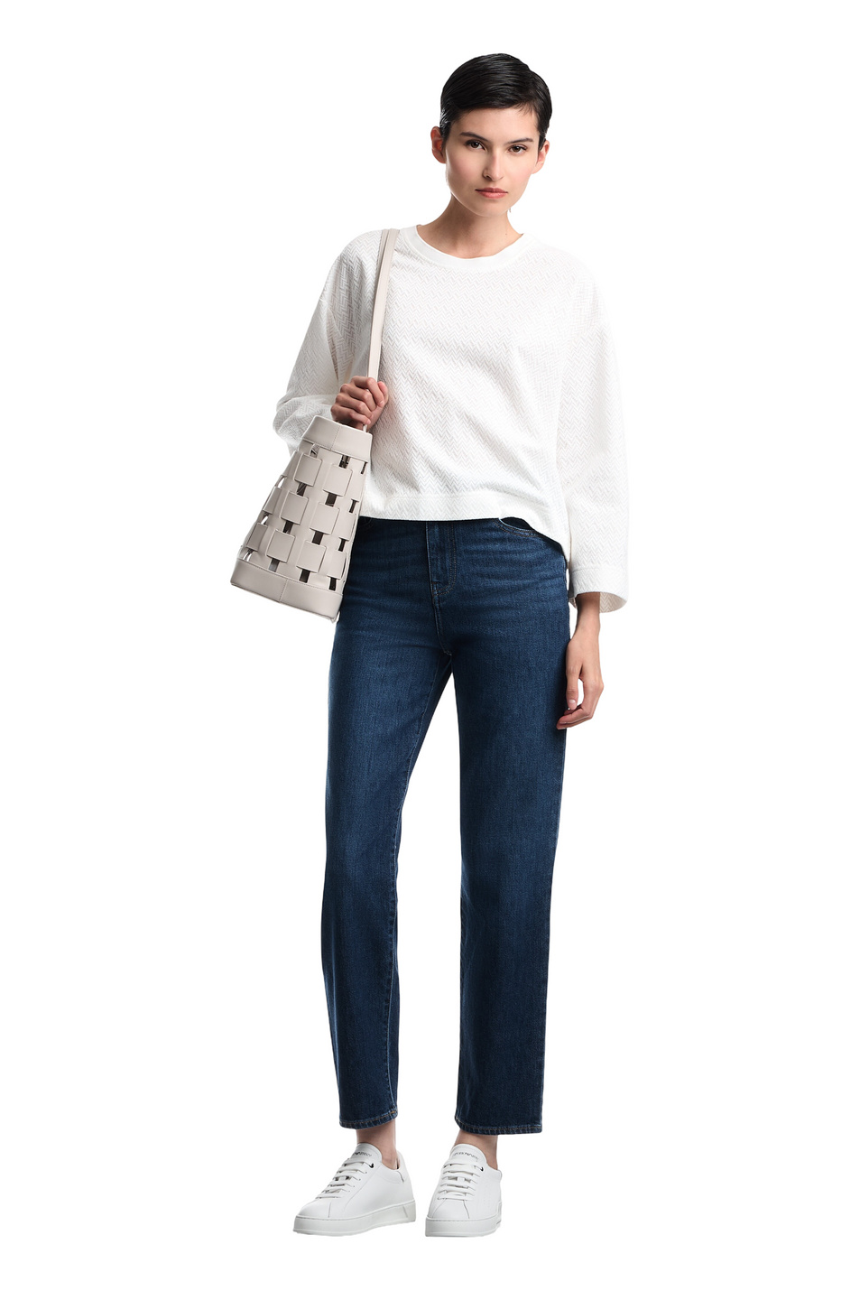 Женский Emporio Armani Джинсы из эластичного хлопка (цвет ), артикул EW003498-AF27890 | Фото 3